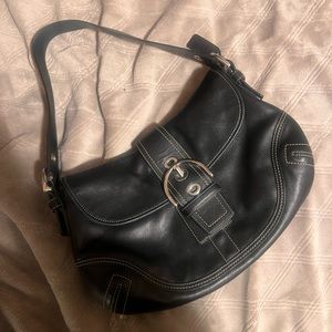 Coach baguette bag black